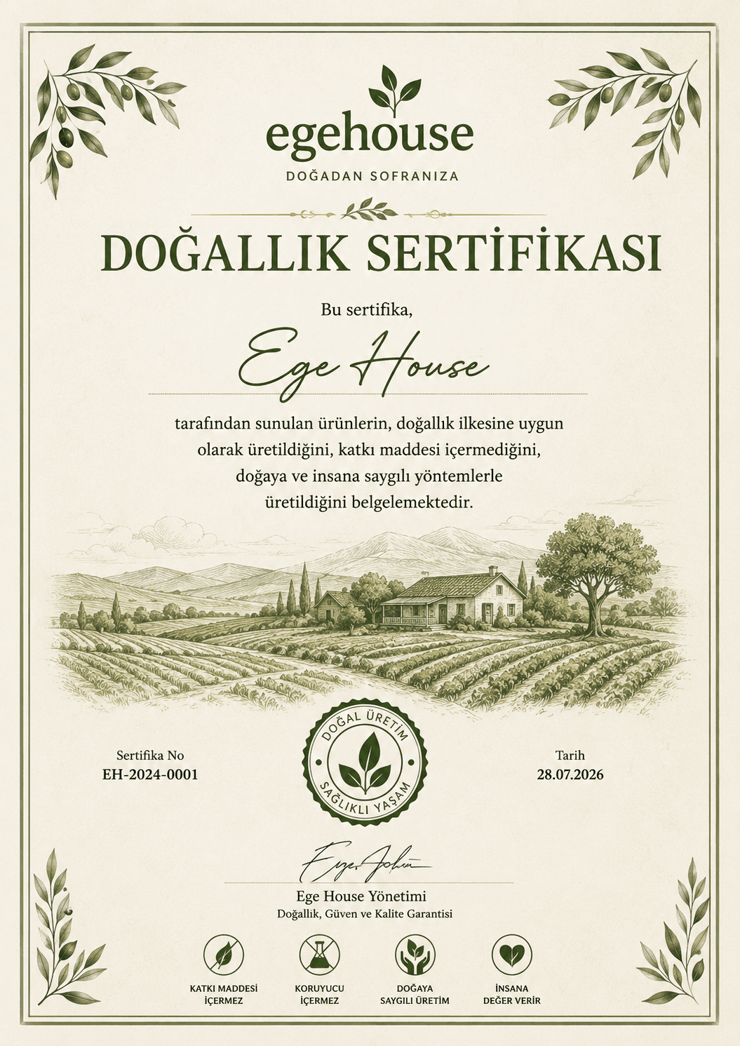 Sertifikalarımız