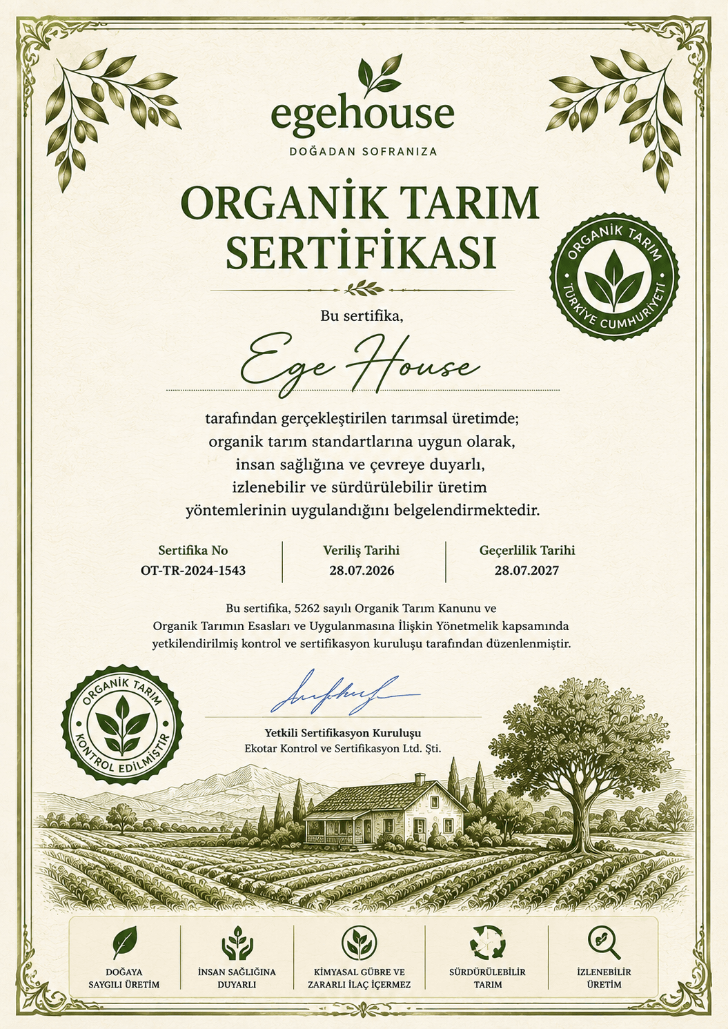 Sertifikalarımız