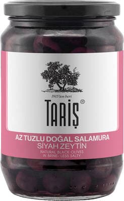 Tariş Az Tuzlu Doğal Salamura Siyah Zeytin 720 cc