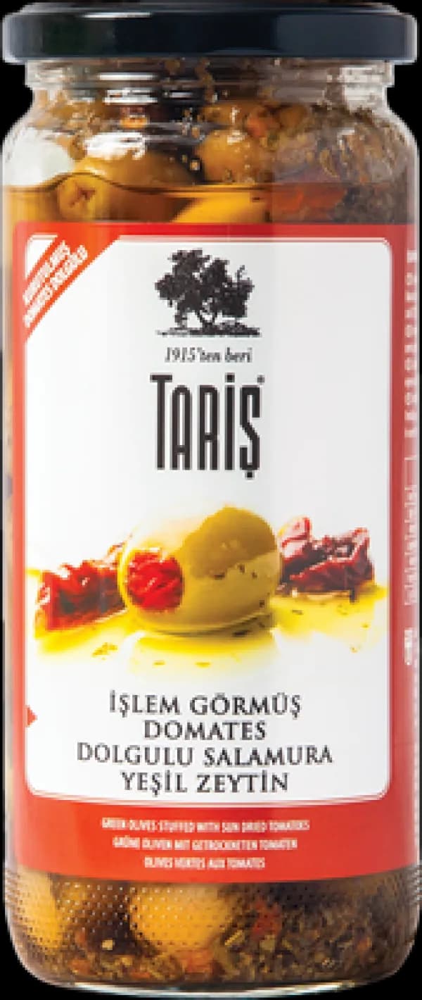 Tariş Kurutulmuş Domates Dolgulu Yeşil Zeytin 500 CC