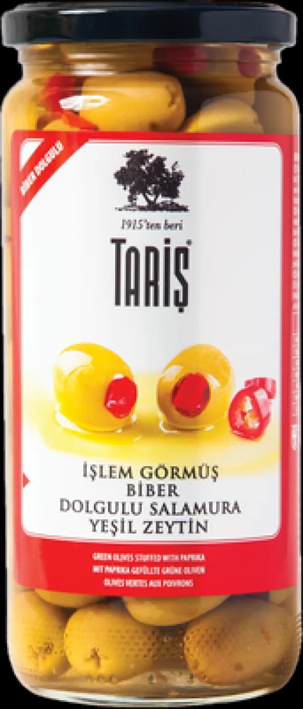 Tariş Biber Dolgulu Yeşil Zeytin 500 CC