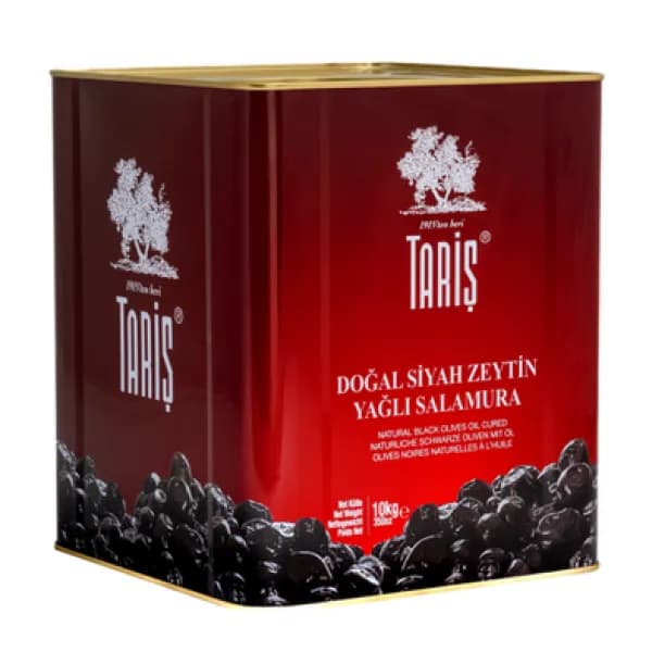 Tariş Doğal Siyah Zeytin Yağlı Salamura 10 KG (291 - 320)