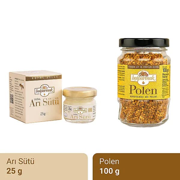 Balparmak Doğal Arı Sütü 25 g + Doğal Arı Poleni 100 g