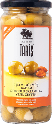 Tariş Badem Dolgulu Salamura Yeşil Zeytin 500 CC