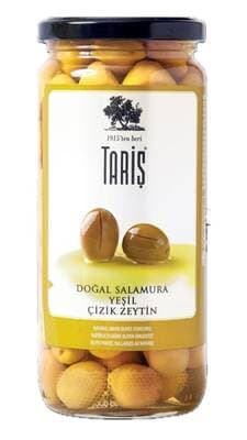 Tariş Doğal Salamura Yeşil Çizik Zeytin 500 CC